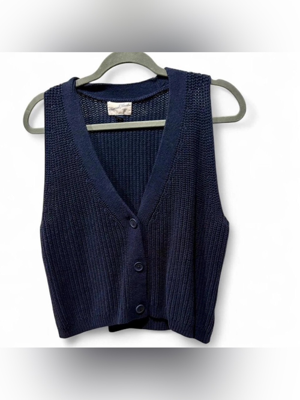 Universal Thread Navy V-Neck Button-Front Sweater Vest